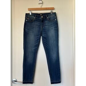 NWT HUDSON 31 Krista Super Skinny Jeans Released Raw Hem Crest Falls Blue Denim